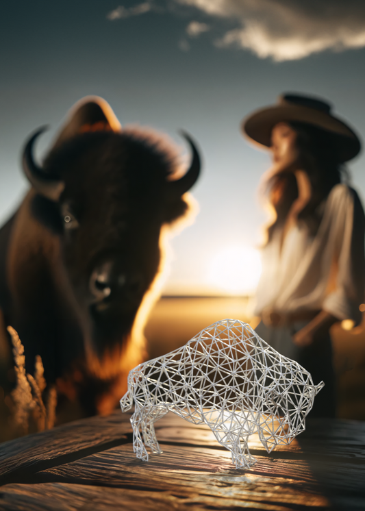 Buffalo Decor Sculpture