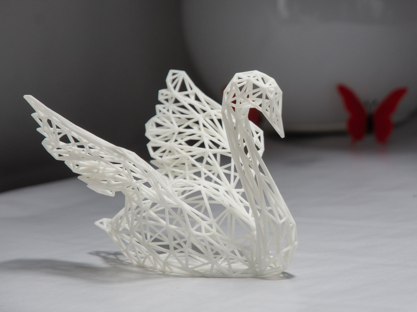 Geometric Swan Couple - Minimalistic Design