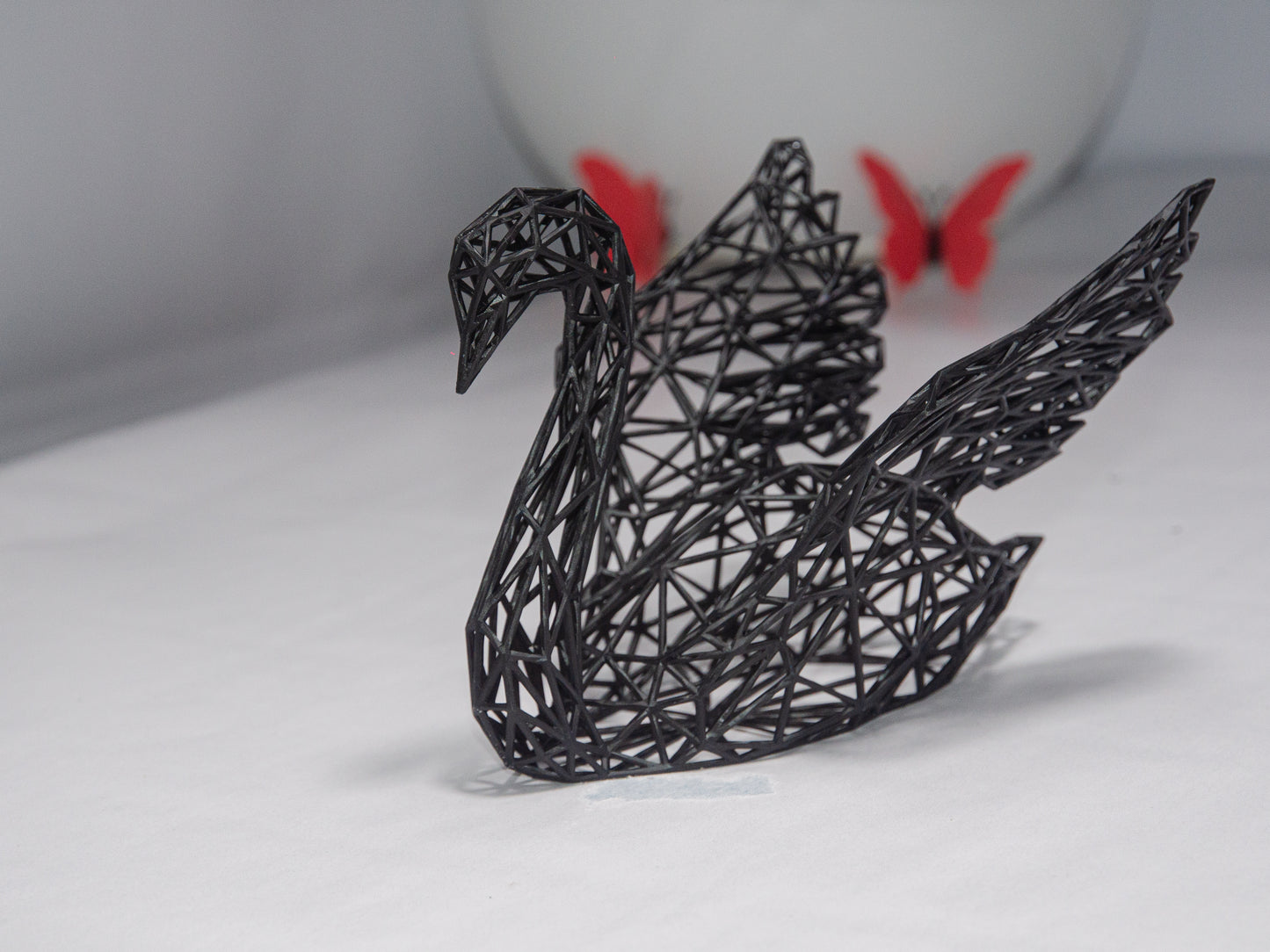 Geometric Swan Couple - Minimalistic Design