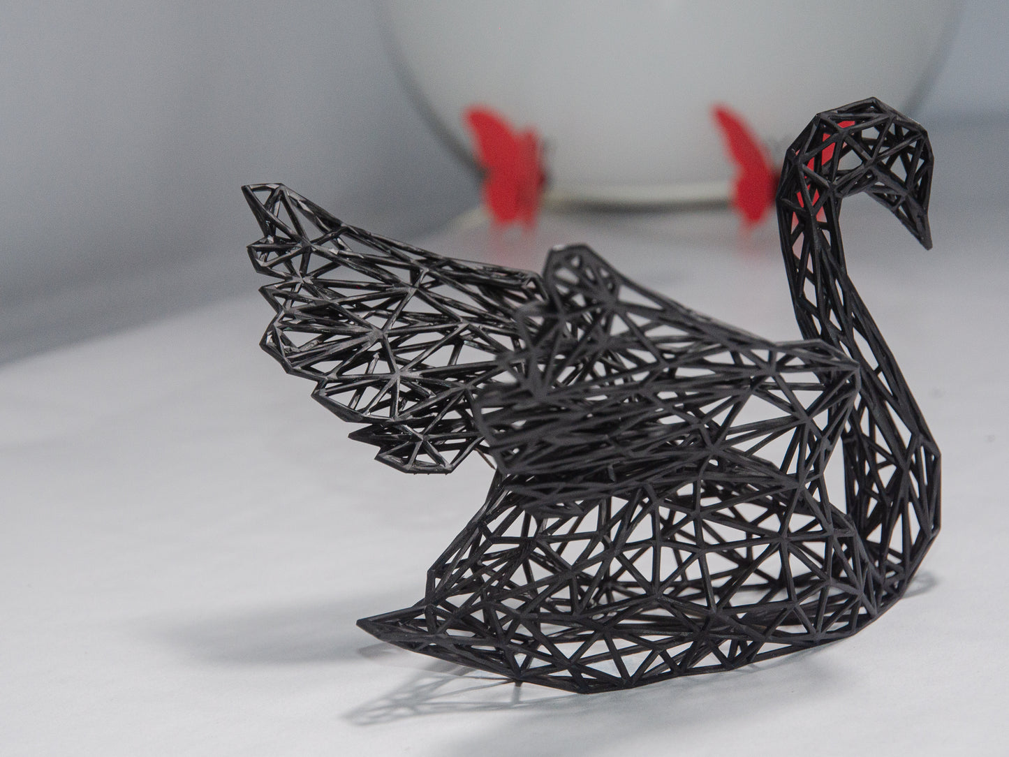 Geometric Swan Couple - Minimalistic Design