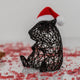 Hamster de Noël mignon avec un chapeau