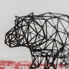 Line Art 3D Hippo Decor Sculpture
