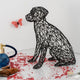 Élégante sculpture en fil de fer représentant un labrador – Décoration moderne en noir ou blanc
