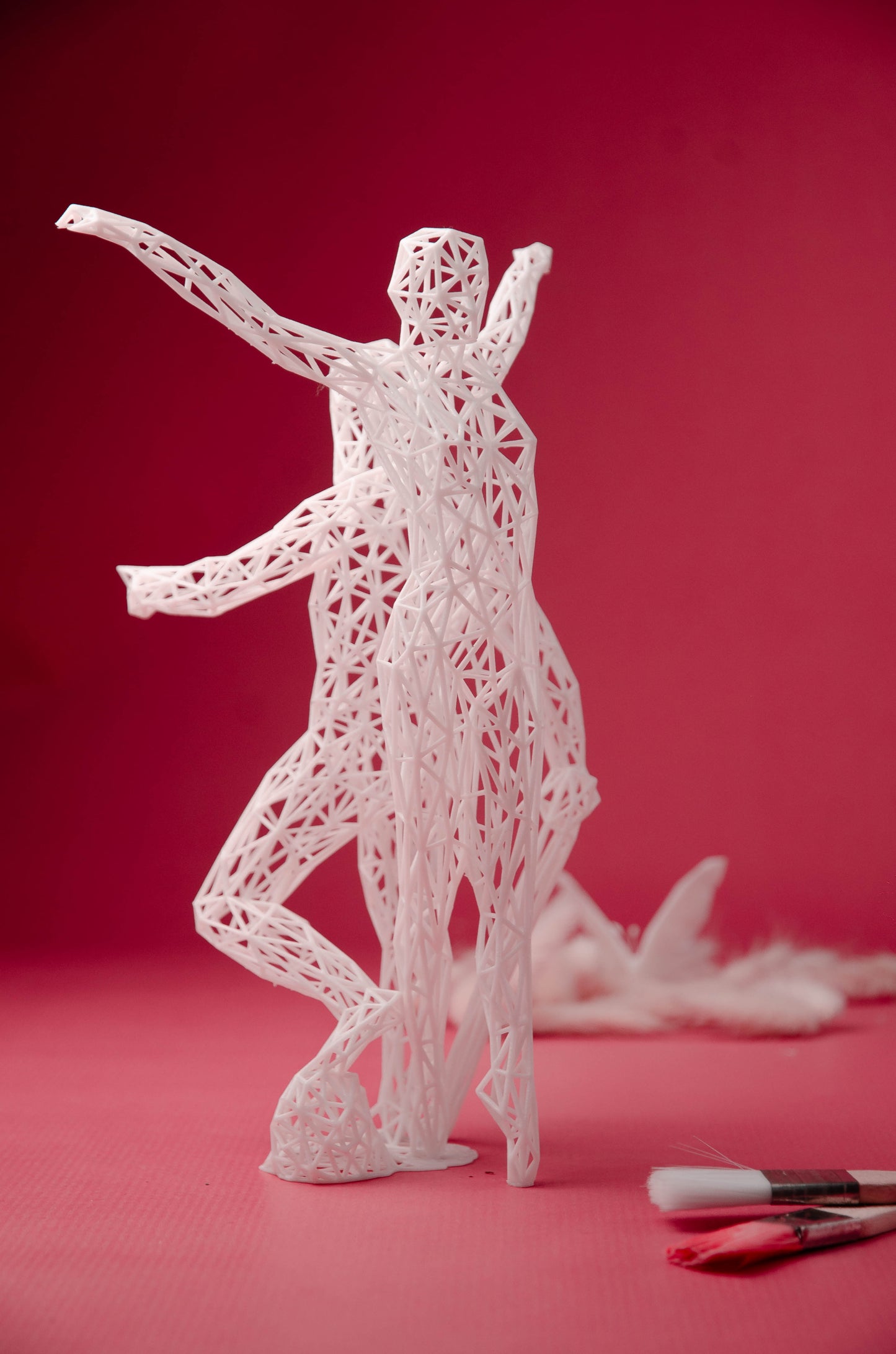 Gemini Decor Sculpture - 3D Grid Design Zodiac Art