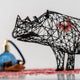 Sculpture moderne de rhinocéros