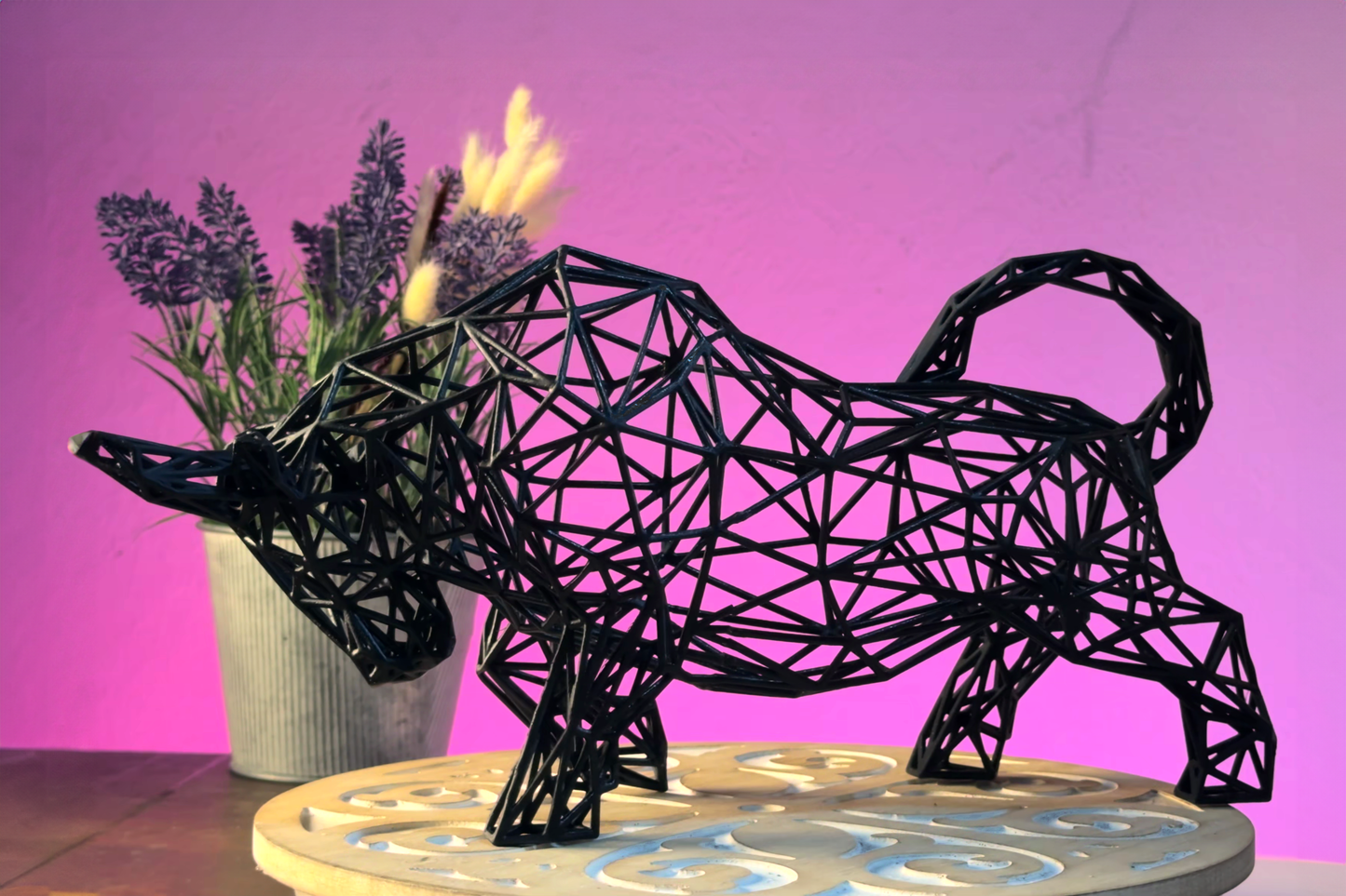 Bull Decor Sculpture