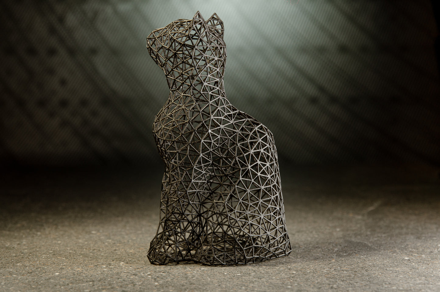 Figurine unique de chat assis