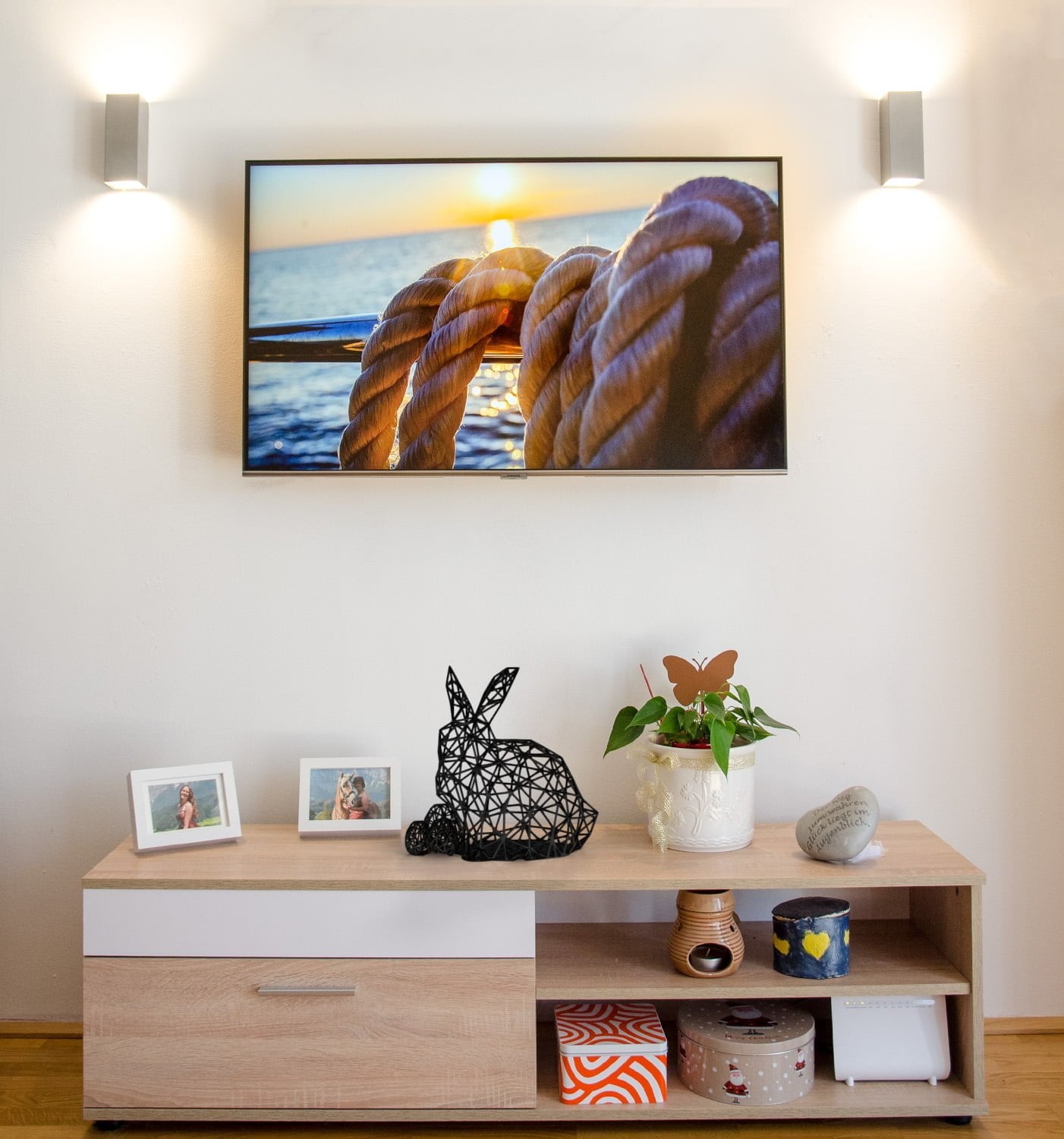 Charmant décor de lapin de Pâques