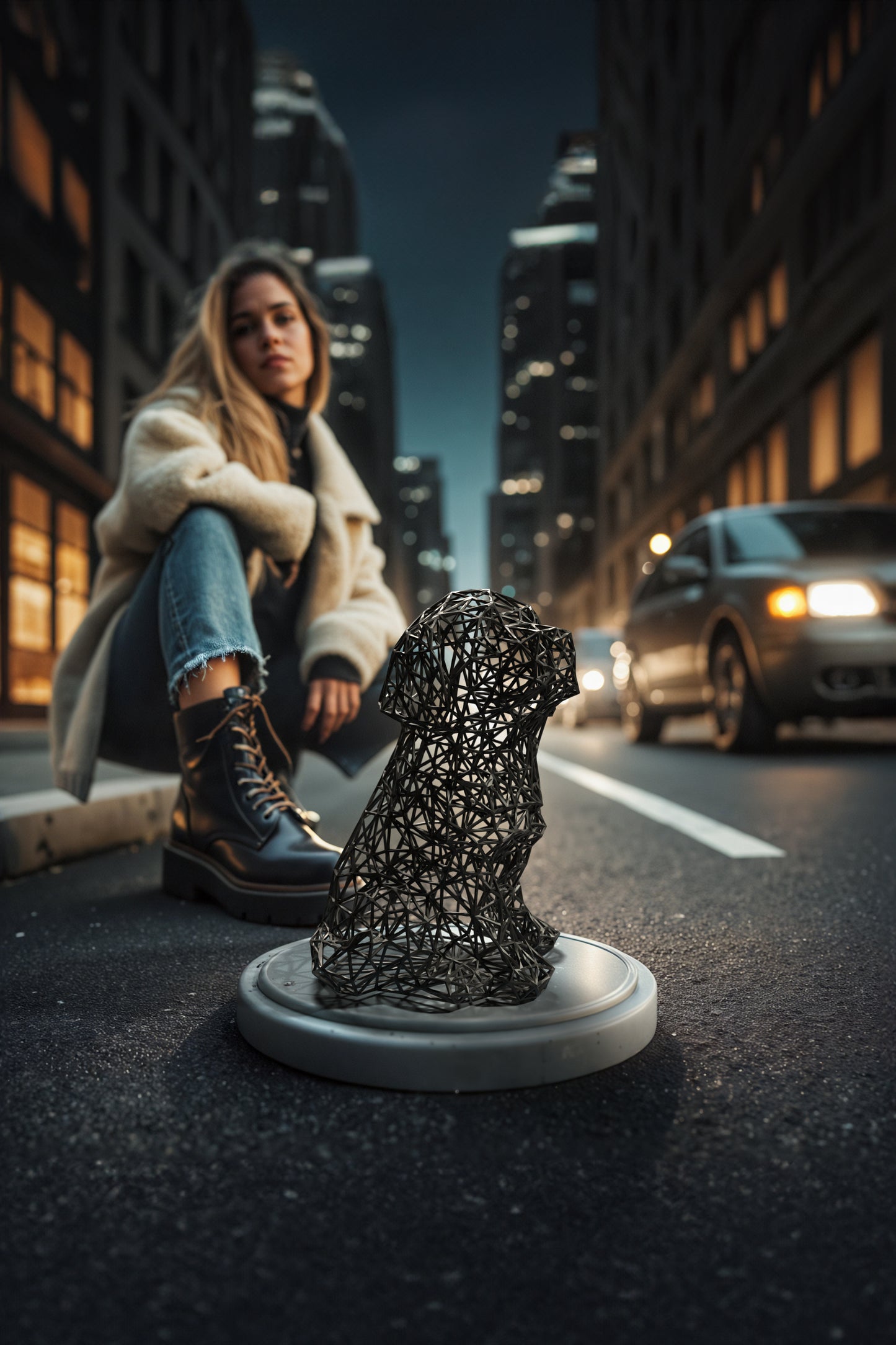 Adorable chiot avec un design en fil de fer