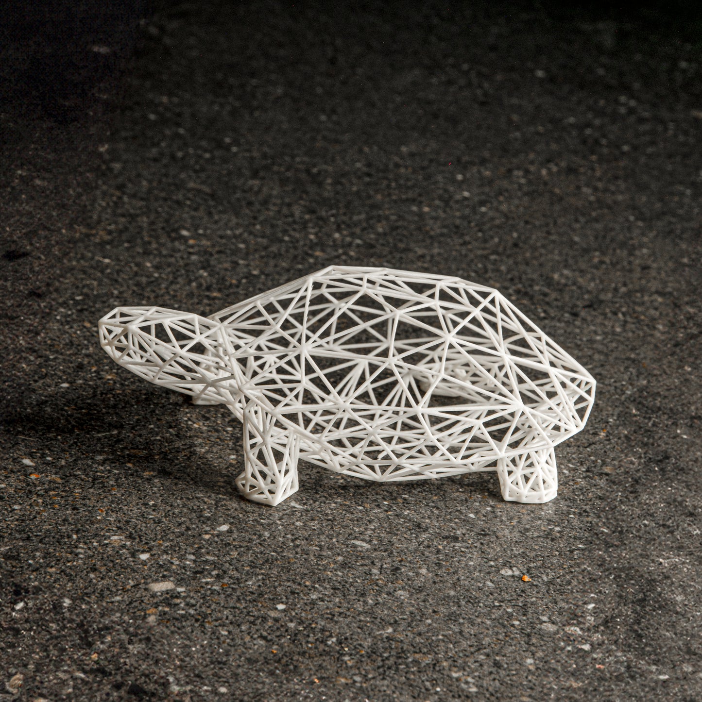 3D-Schildkrötenskulptur im Drahtgitterdesign