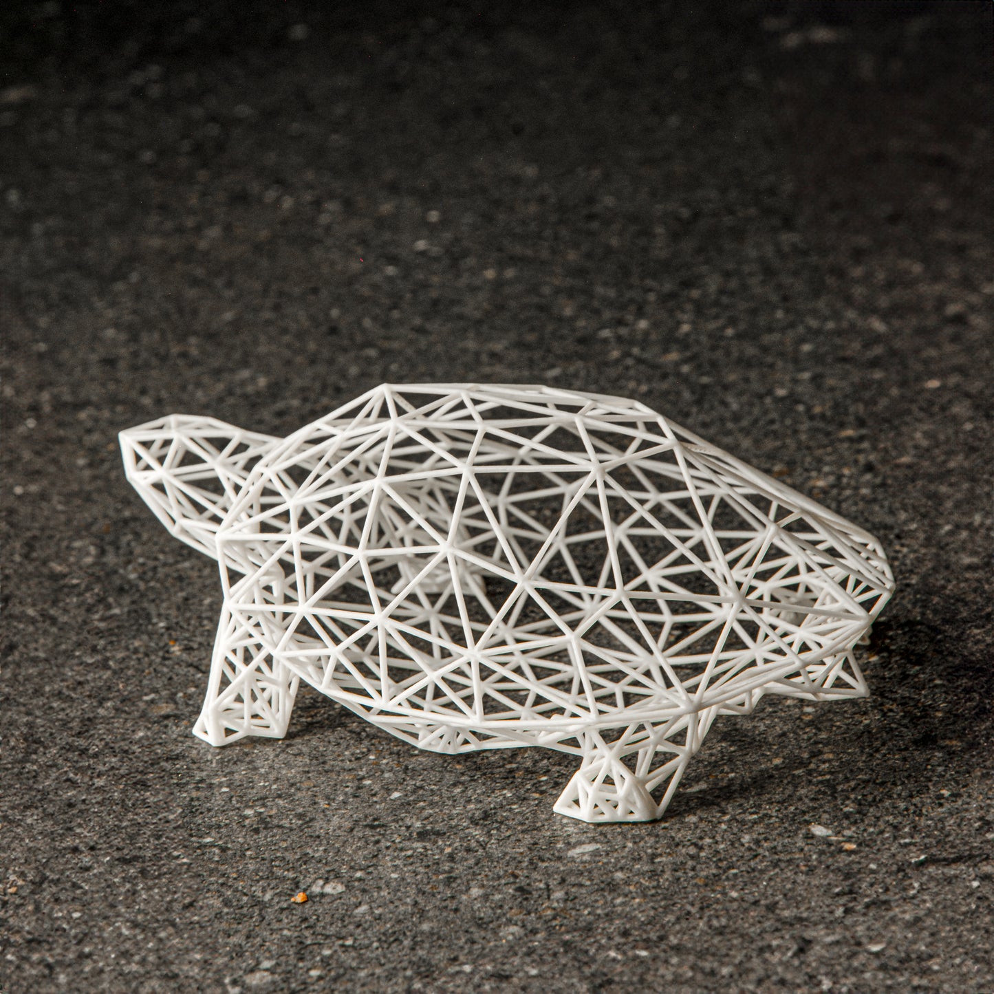 3D-Schildkrötenskulptur im Drahtgitterdesign