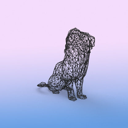 Majestic Lion Wire Art Sculpture