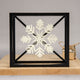 Cube flocon de neige – Design minimaliste pour une décoration d'intérieur inspirée de l'hiver 