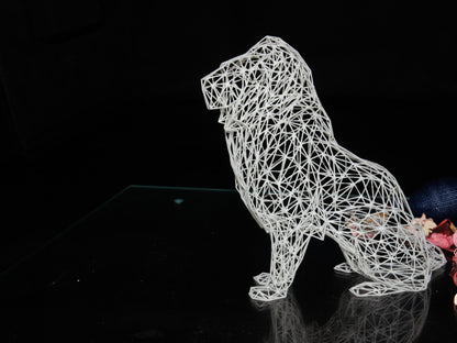 Majestic Lion Wire Art Sculpture