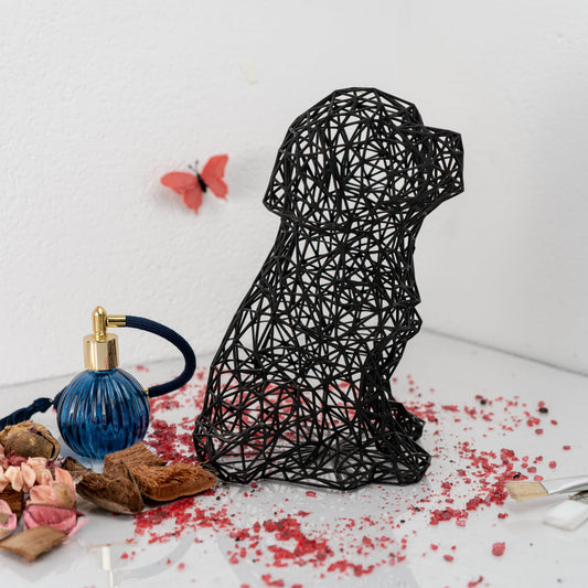 Adorable 3D Printed Puppy Sculpture