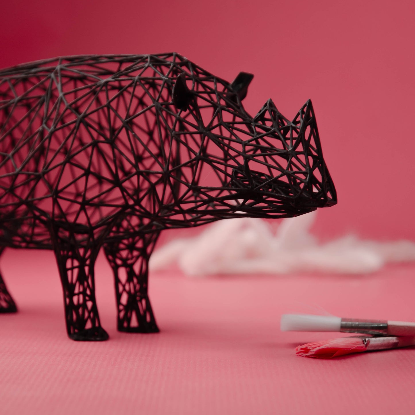 Modern Rhino Sculpture