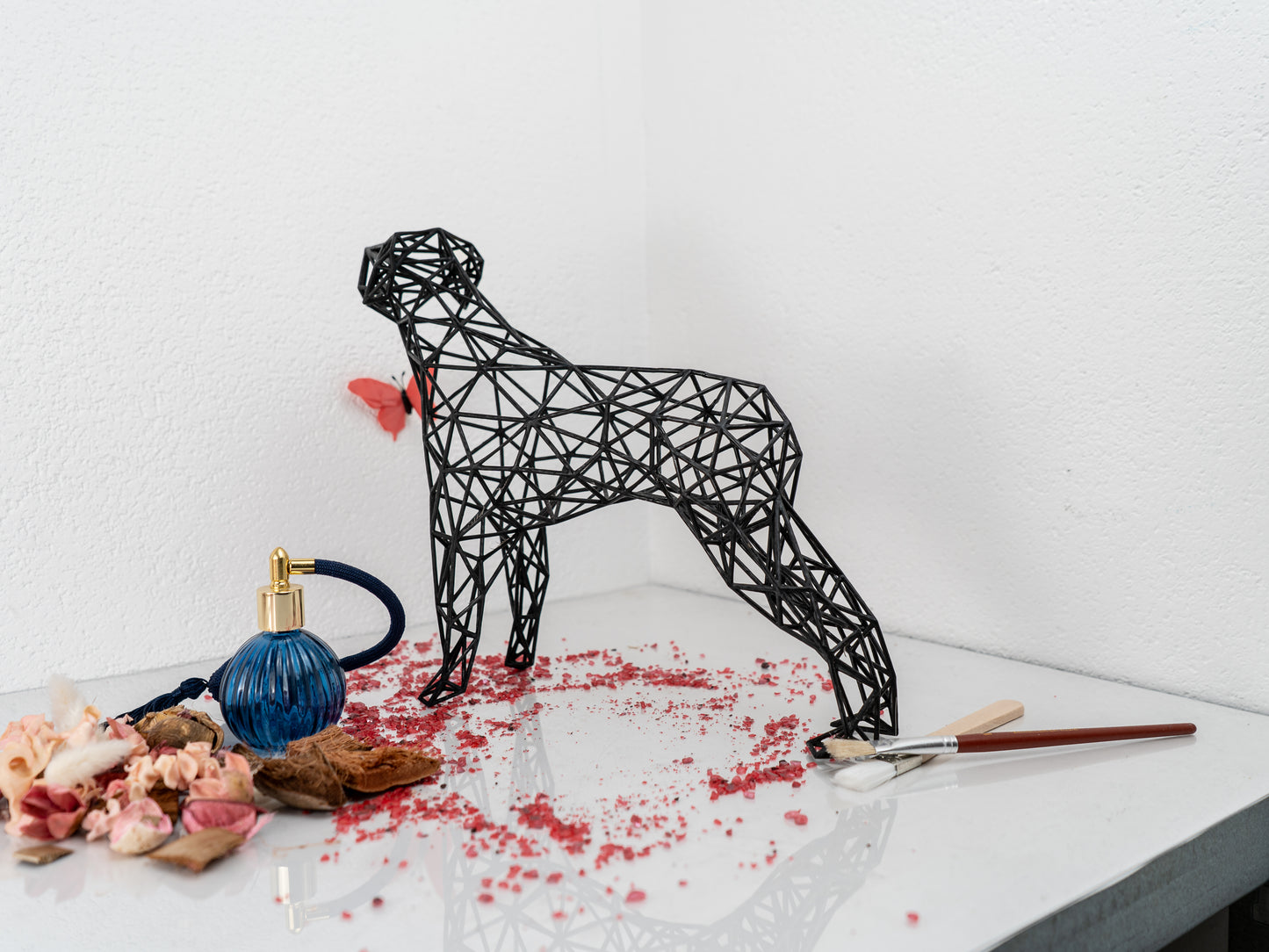 Thin Line Dog Sculpture Decor