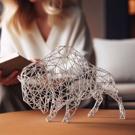 Buffalo Decor Sculpture