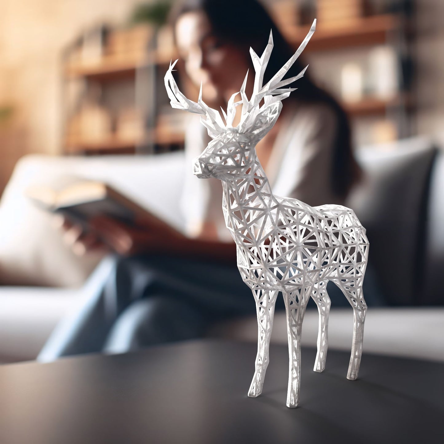 Wire Deer Sculpture