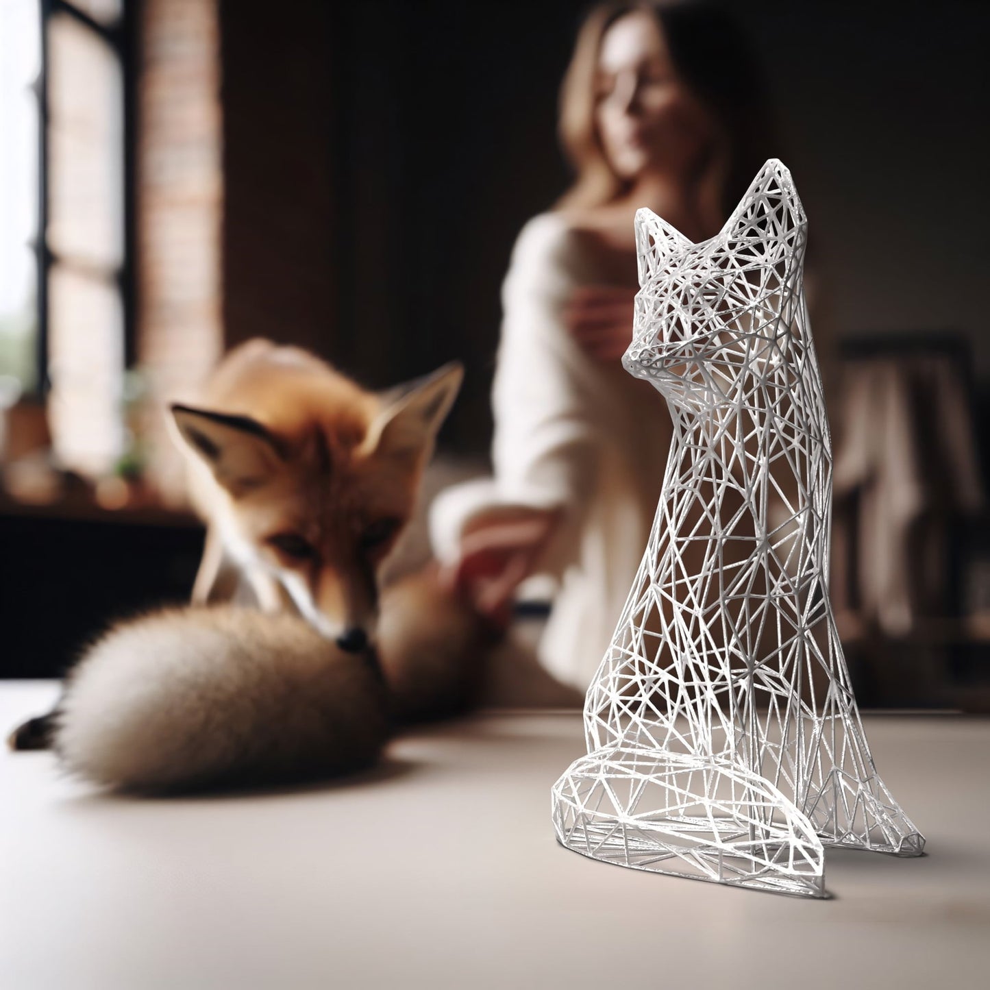 Modern Fox Sculpture