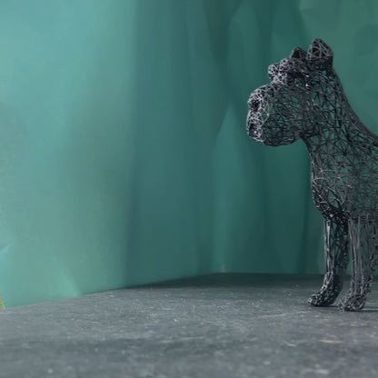 Miniature Schnauzer Wireframe Sculpture