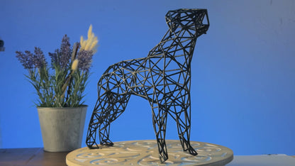 Thin Line Dog Sculpture Decor