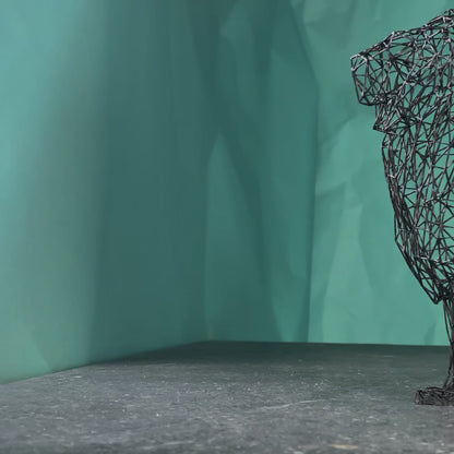 Majestic Lion Wire Art Sculpture