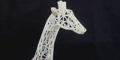 Elegant Giraffe Wireframe Sculpture