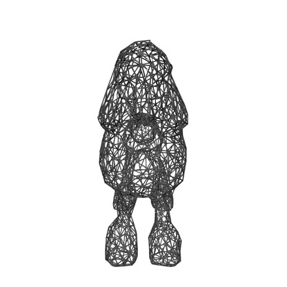 Elegant Wire Poodle Sculpture – Modern Dog Decor for Home and Office