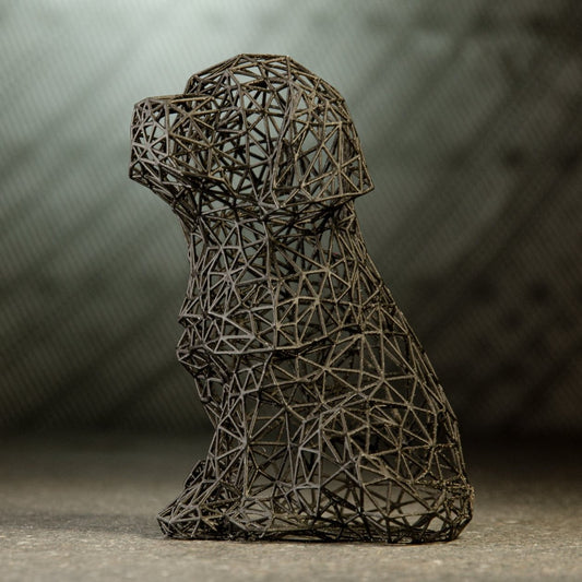 Adorable 3D Printed Puppy Sculpture