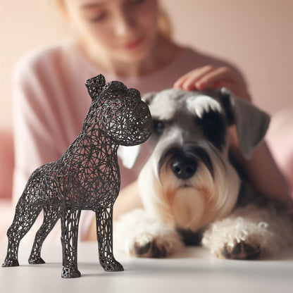 Miniature Schnauzer Wireframe Sculpture