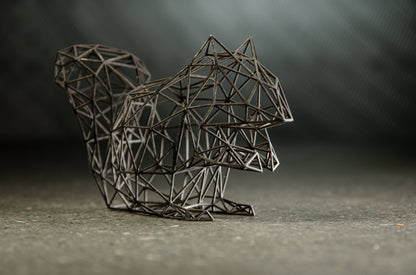 Enchanting Squirrel Wire Decor Sculpture