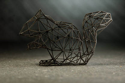 Enchanting Squirrel Wire Decor Sculpture