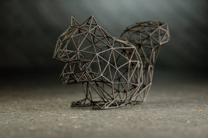 Enchanting Squirrel Wire Decor Sculpture