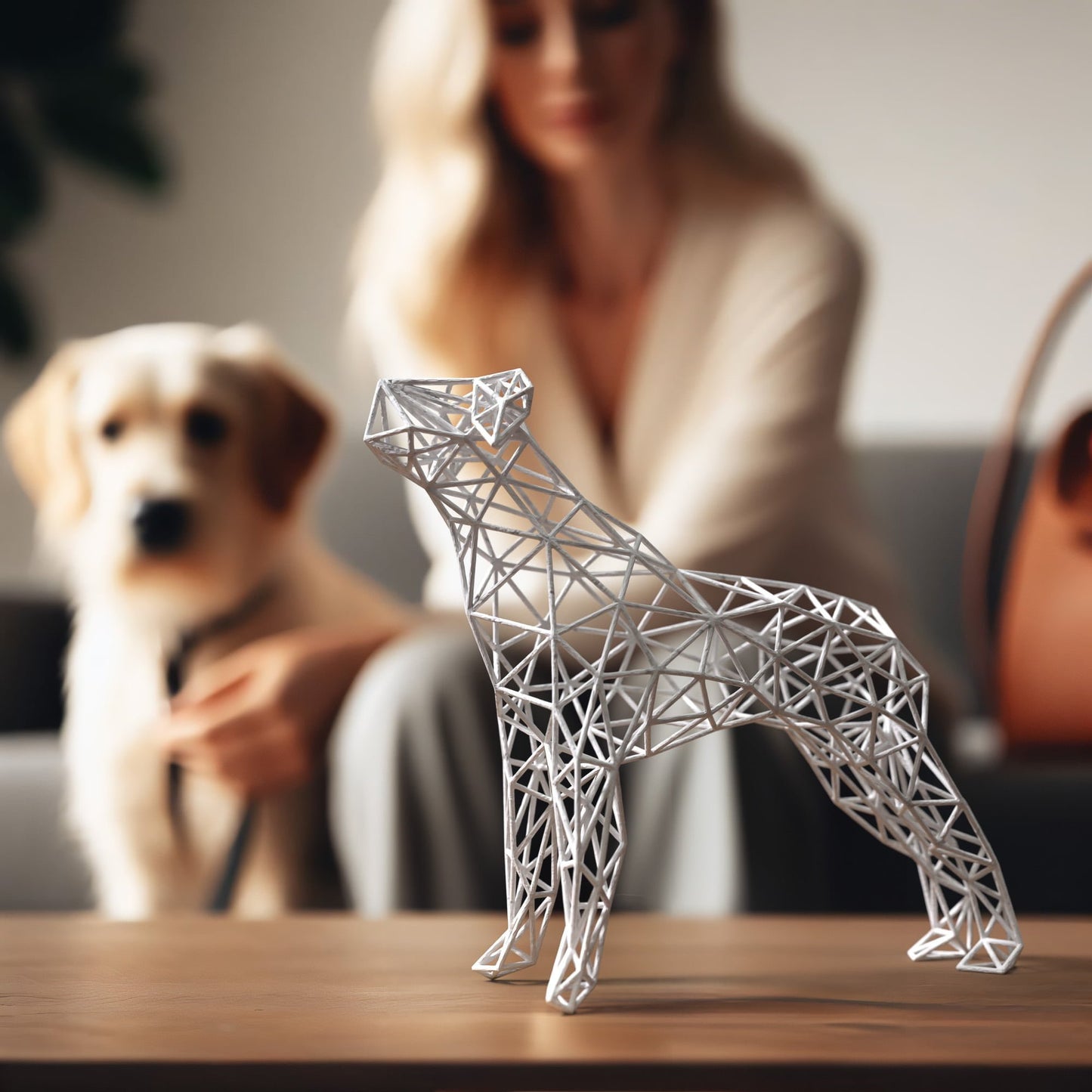 Thin Line Dog Sculpture Decor