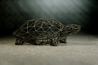 Wireframe Design Turtle Sculpture